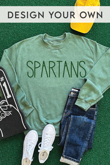 Custom Fan Crewneck - Heather Green